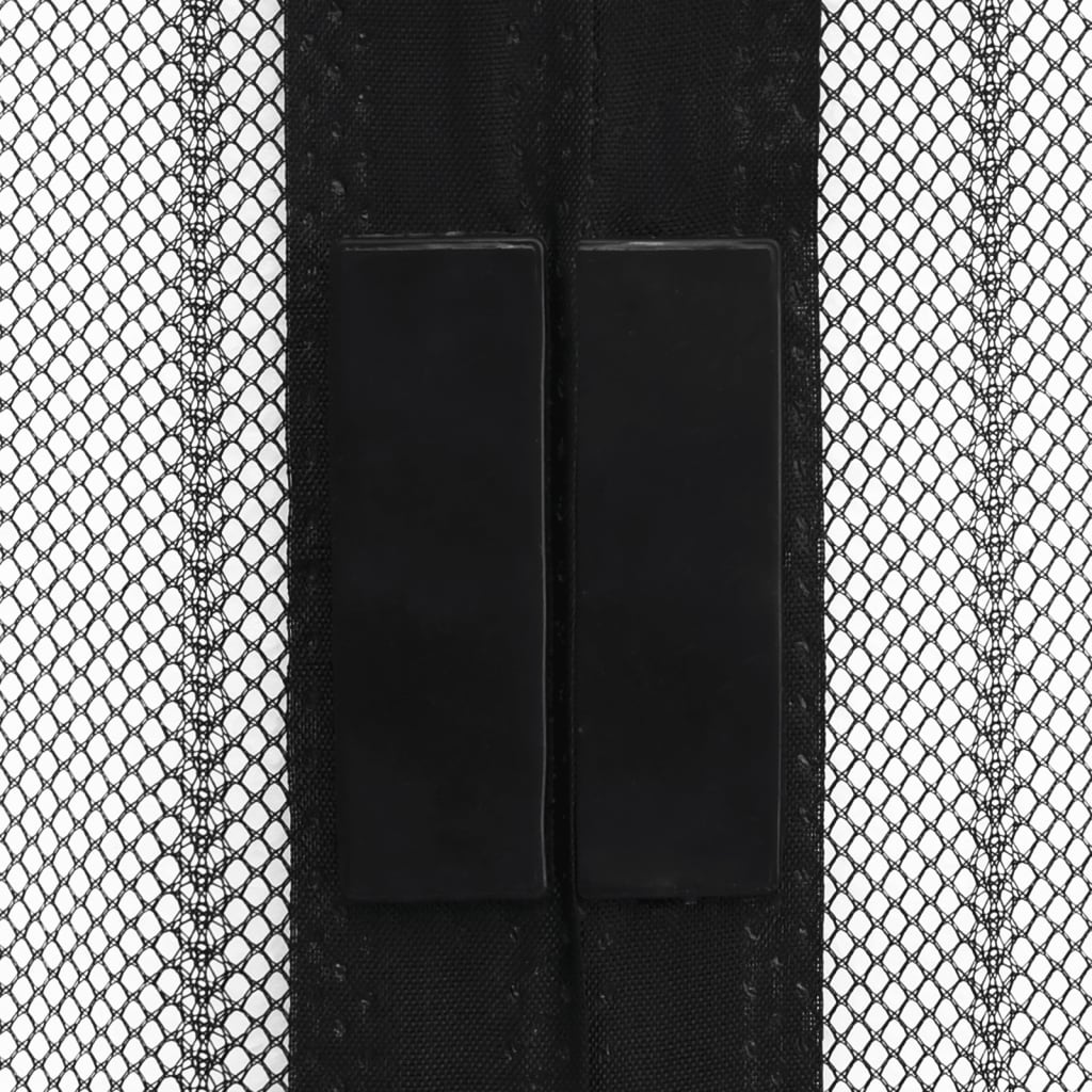 vidaXL Insect Door Curtains 2 pcs with Magnet Blocks Black 220x110 cm