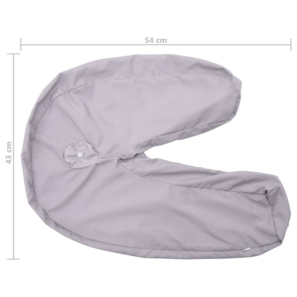 vidaXL J-Shaped Pregnancy Pillow Cover 54x43 cm