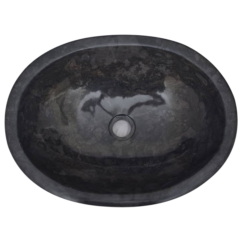 vidaXL Sink Black 53x40x15 cm Marble