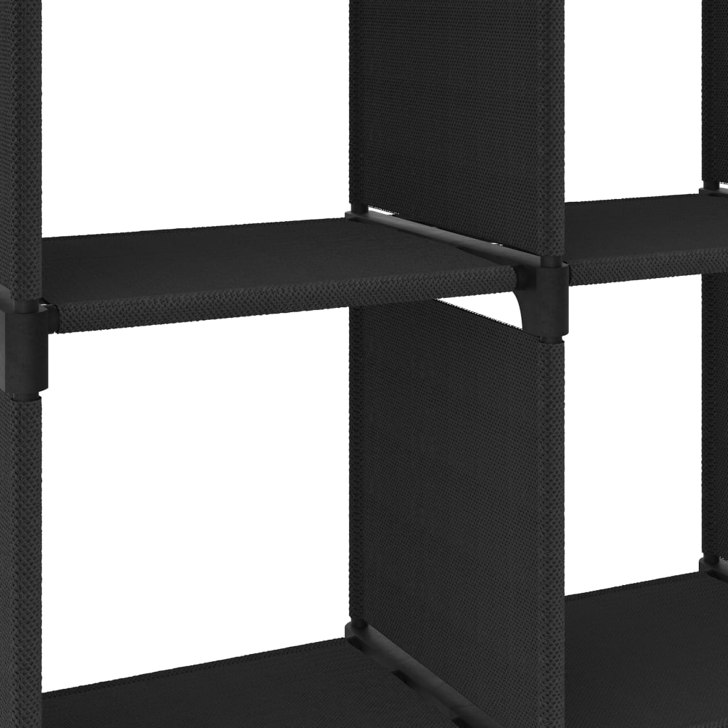 vidaXL 4-Cube Display Shelf Black 69x30x72.5 cm Fabric