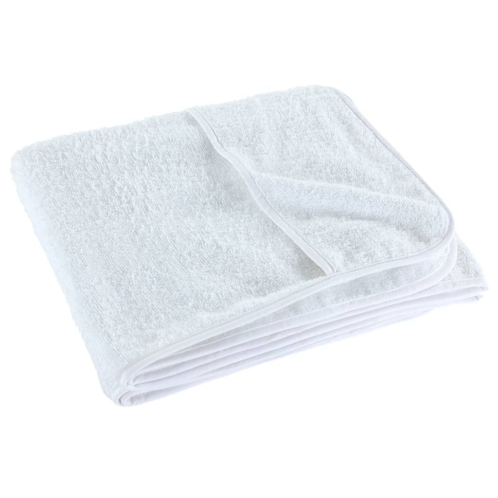 vidaXL Beach Towels 4 pcs White 60x135 cm Fabric 400 GSM