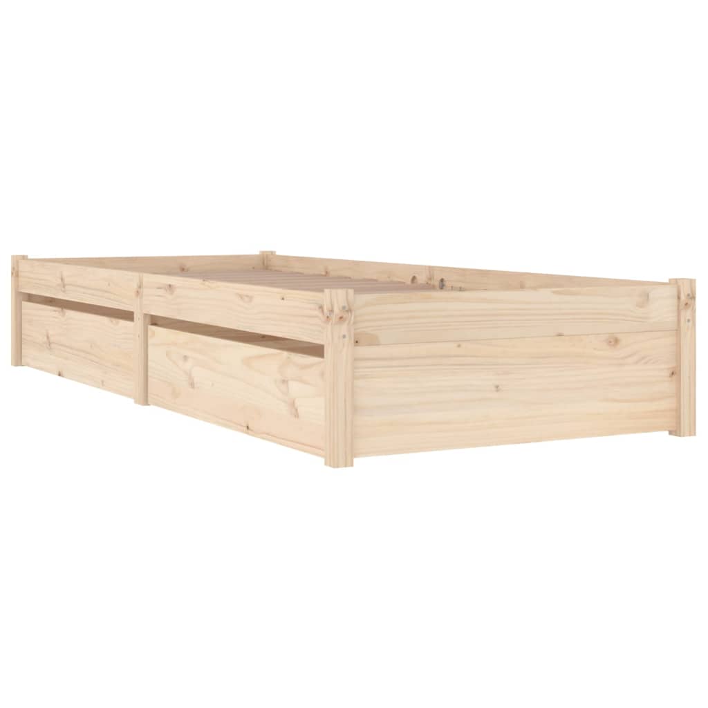 vidaXL Bed Frame with Drawers 100x200 cm