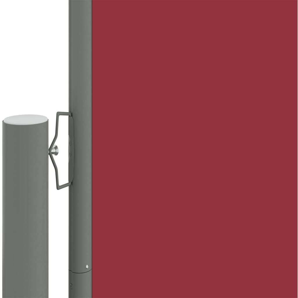 vidaXL Retractable Side Awning Red 117x1200 cm