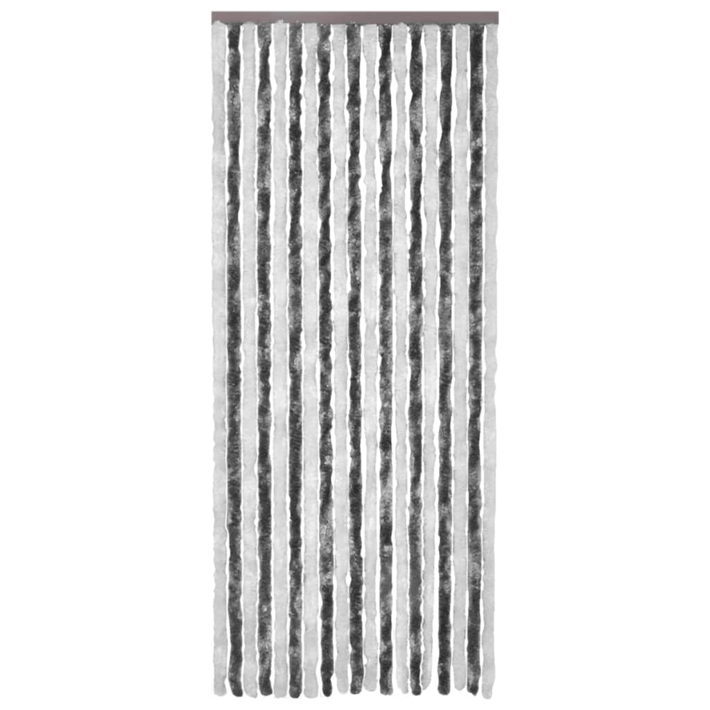 vidaXL Insect Curtain Grey and White 90x200 cm Chenille