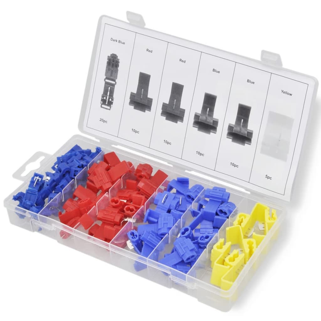 65 pcs Quick Splice Insulated Wire Terminal Connector Assortment Kit