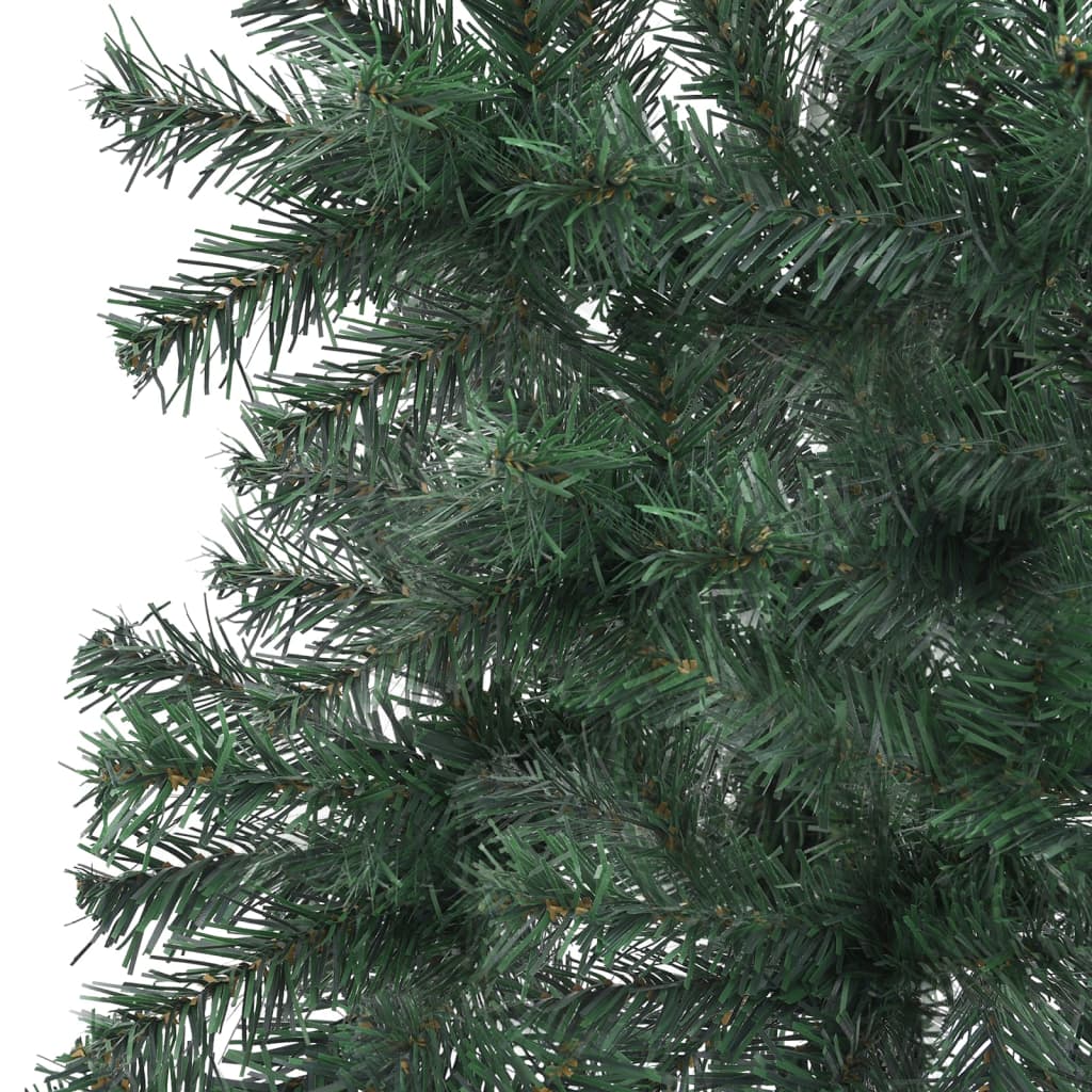 vidaXL Corner Artificial Christmas Tree LEDs&Ball Set Green 120 cm PVC