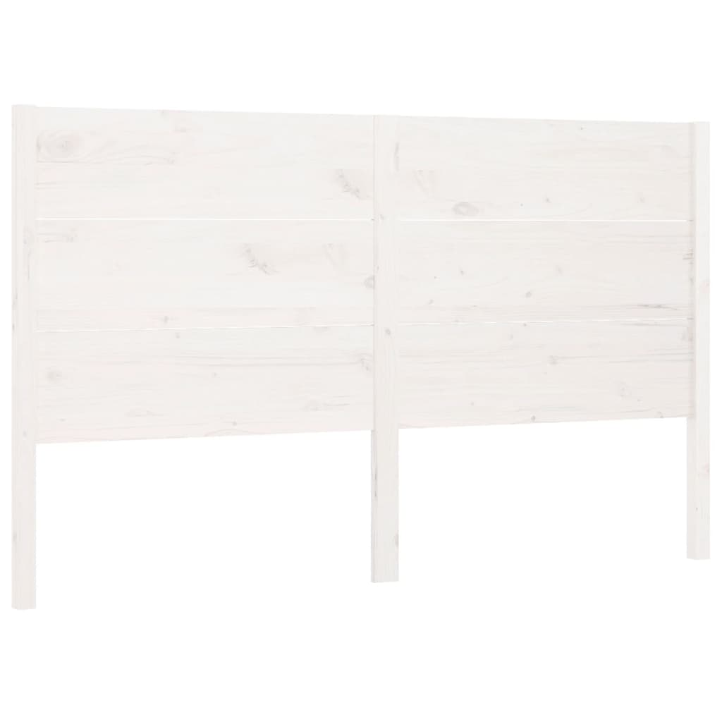 vidaXL Headboard White 146x4x100 cm Solid Wood Pine