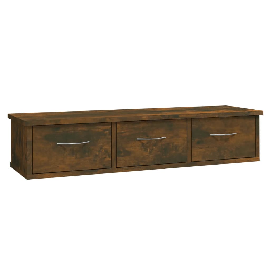 vidaXL Wall Cabinet Smoked Oak 88x26x18.5 cm Engineered Wood