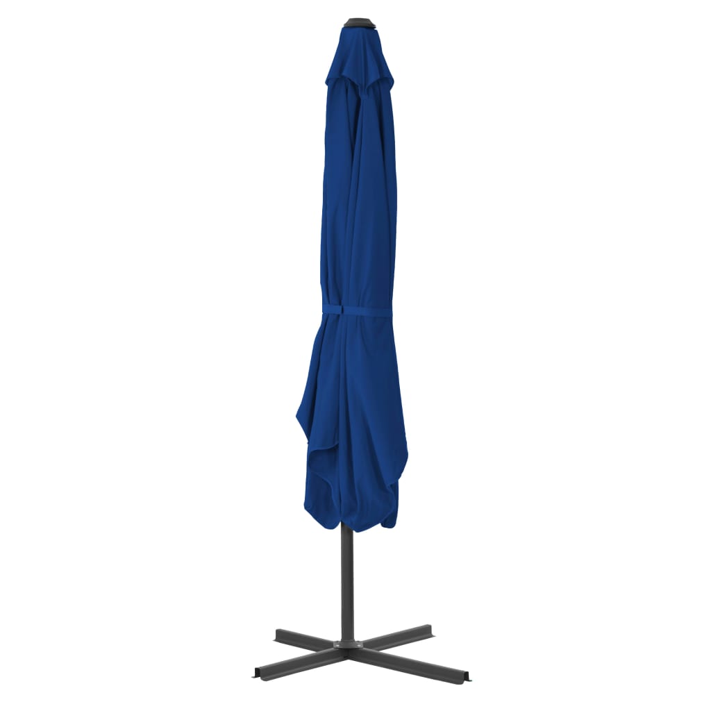 vidaXL Outdoor Parasol with Steel Pole Blue 250x250x230 cm