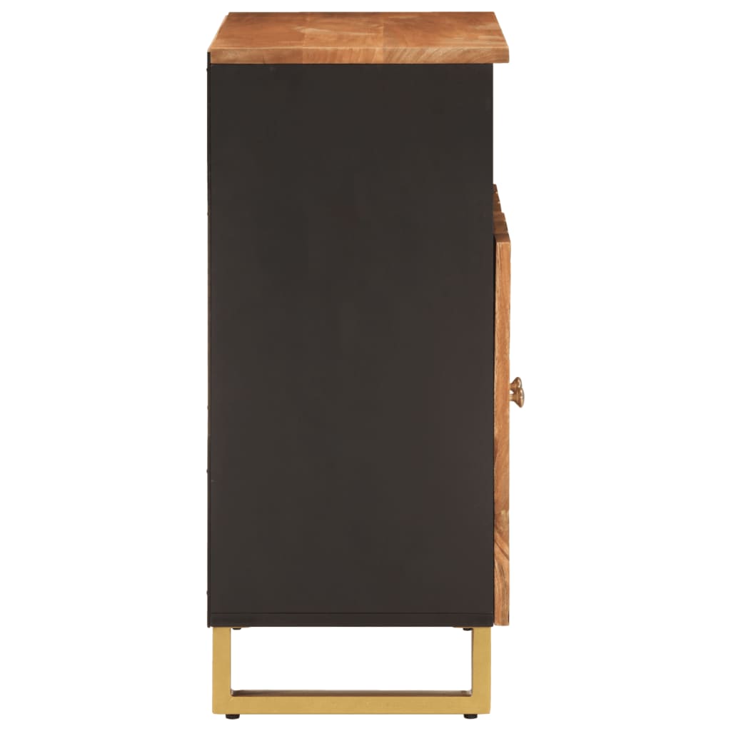 vidaXL Side Cabinet Brown and Black 60x33.5x75 cm Solid Wood Mango