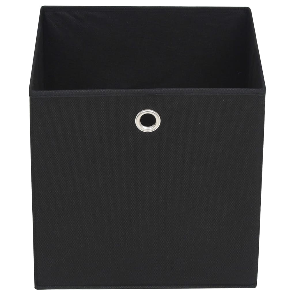 vidaXL Storage Boxes 10 pcs Non-woven Fabric 28x28x28 cm Black