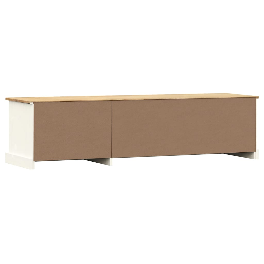 vidaXL TV Cabinet VIGO White 156x40x40 cm Solid Wood Pine