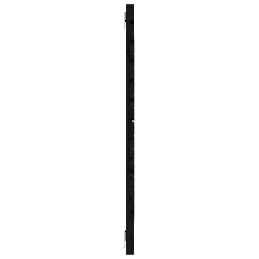vidaXL Wall Headboard Black 141x3x91.5 cm Solid Wood Pine