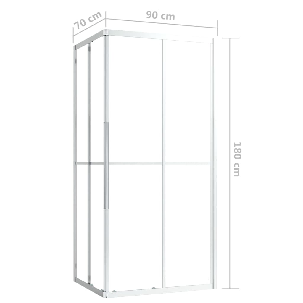 vidaXL Shower Cabin ESG 90x70x180 cm