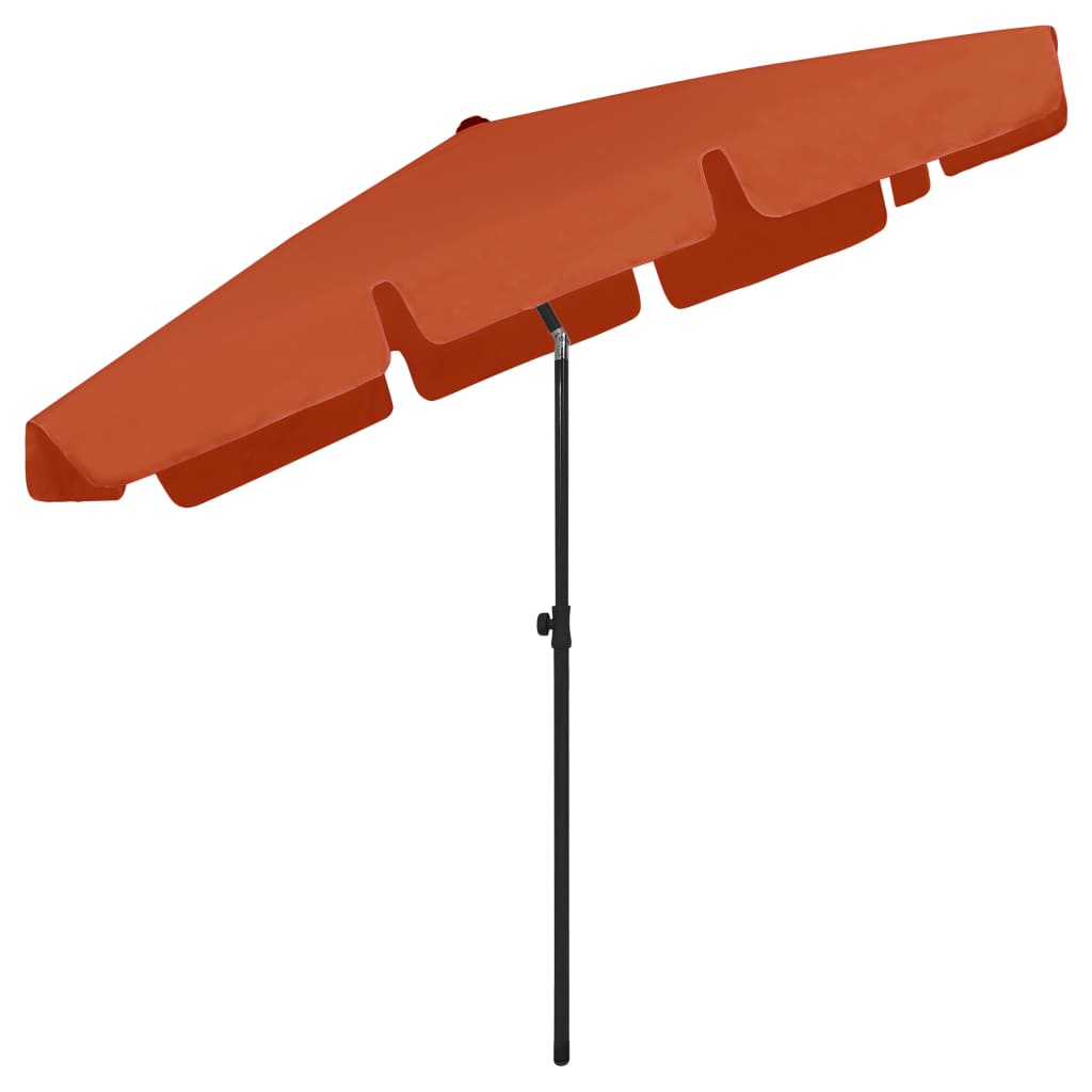 vidaXL Beach Umbrella Terracotta 200x125 cm