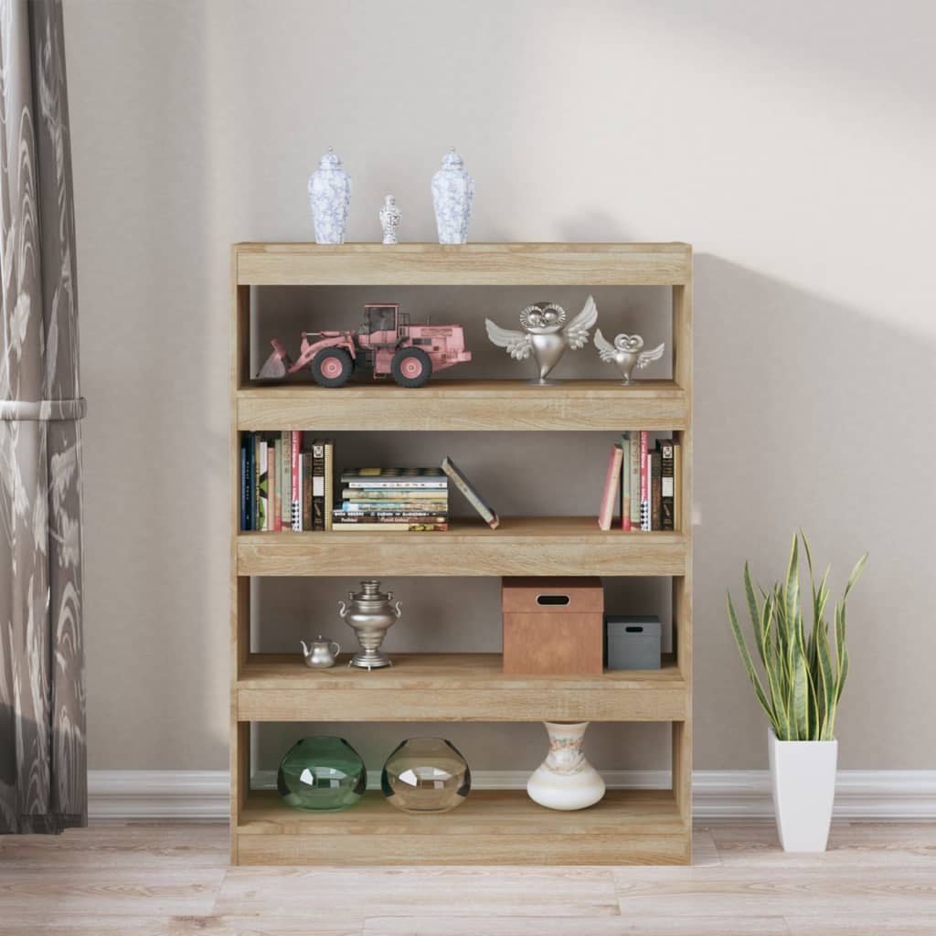 vidaXL Book Cabinet/Room Divider Sonoma Oak 100x30x135 cm