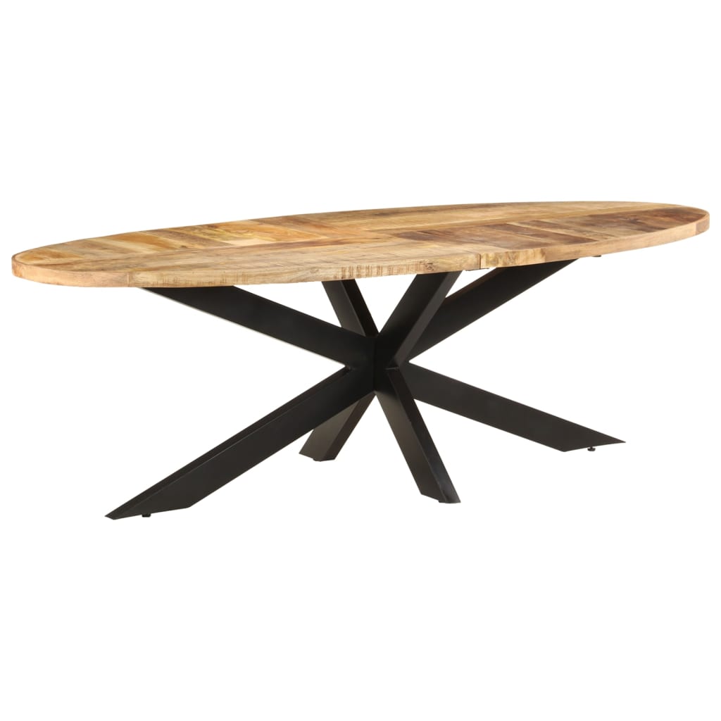 vidaXL Dining Table 240x100x75 cm Rough Mango Wood