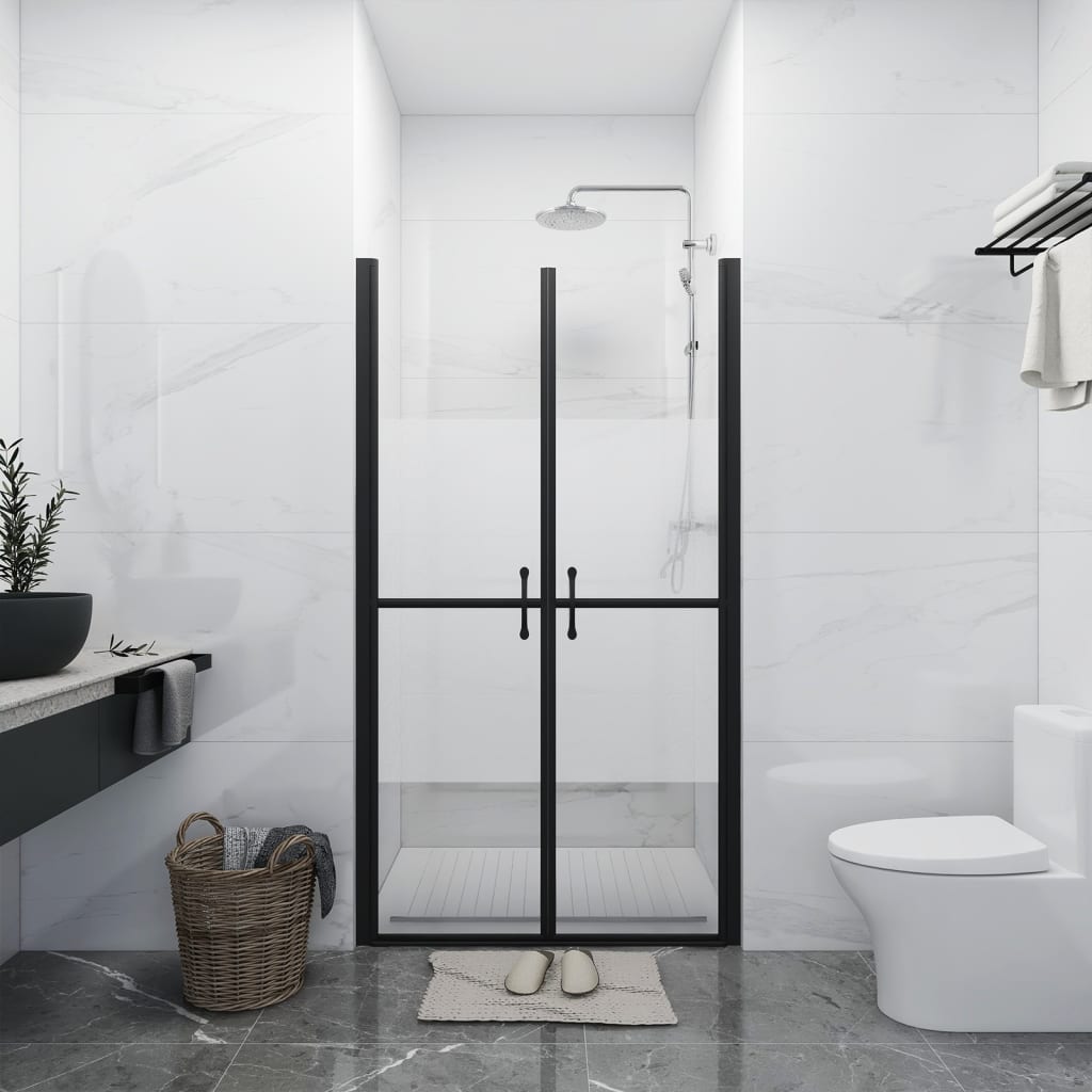 vidaXL Shower Door Half Frosted ESG (98-101)x190 cm