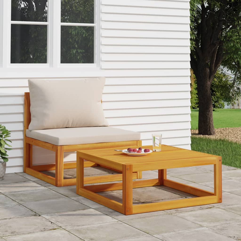 vidaXL Coffee Table 68x68x29 cm Solid Acacia Wood
