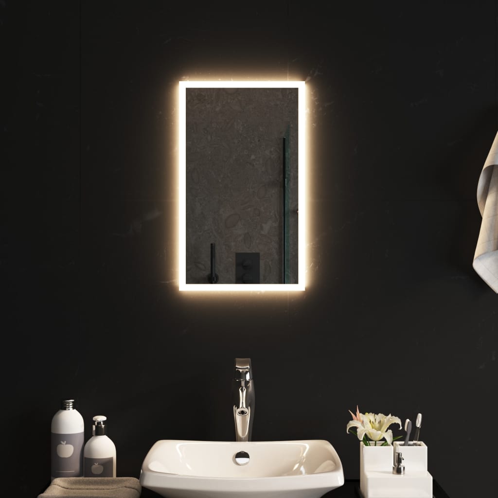 vidaXL LED Bathroom Mirror 30x50 cm