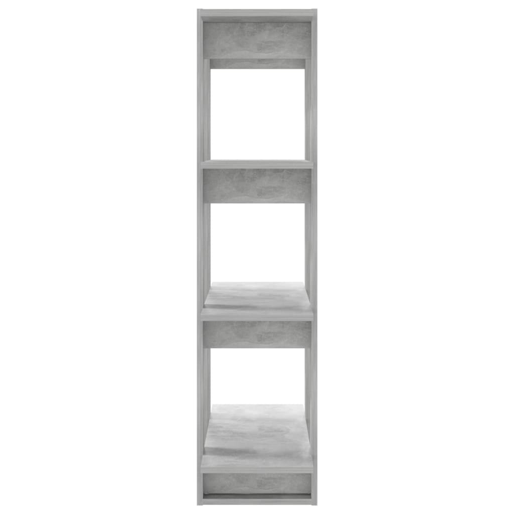 vidaXL Book Cabinet/Room Divider Concrete Grey 80x30x123.5 cm