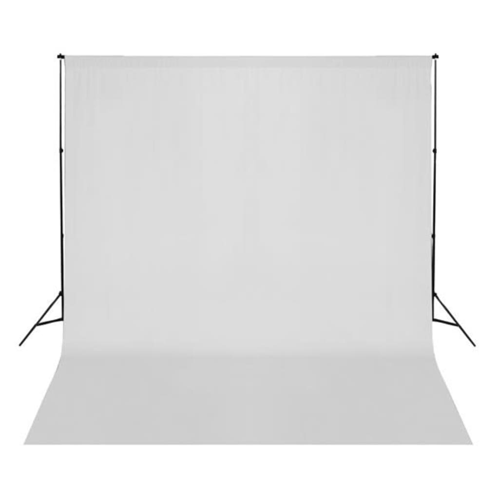 vidaXL Backdrop Cotton White 300x300 cm