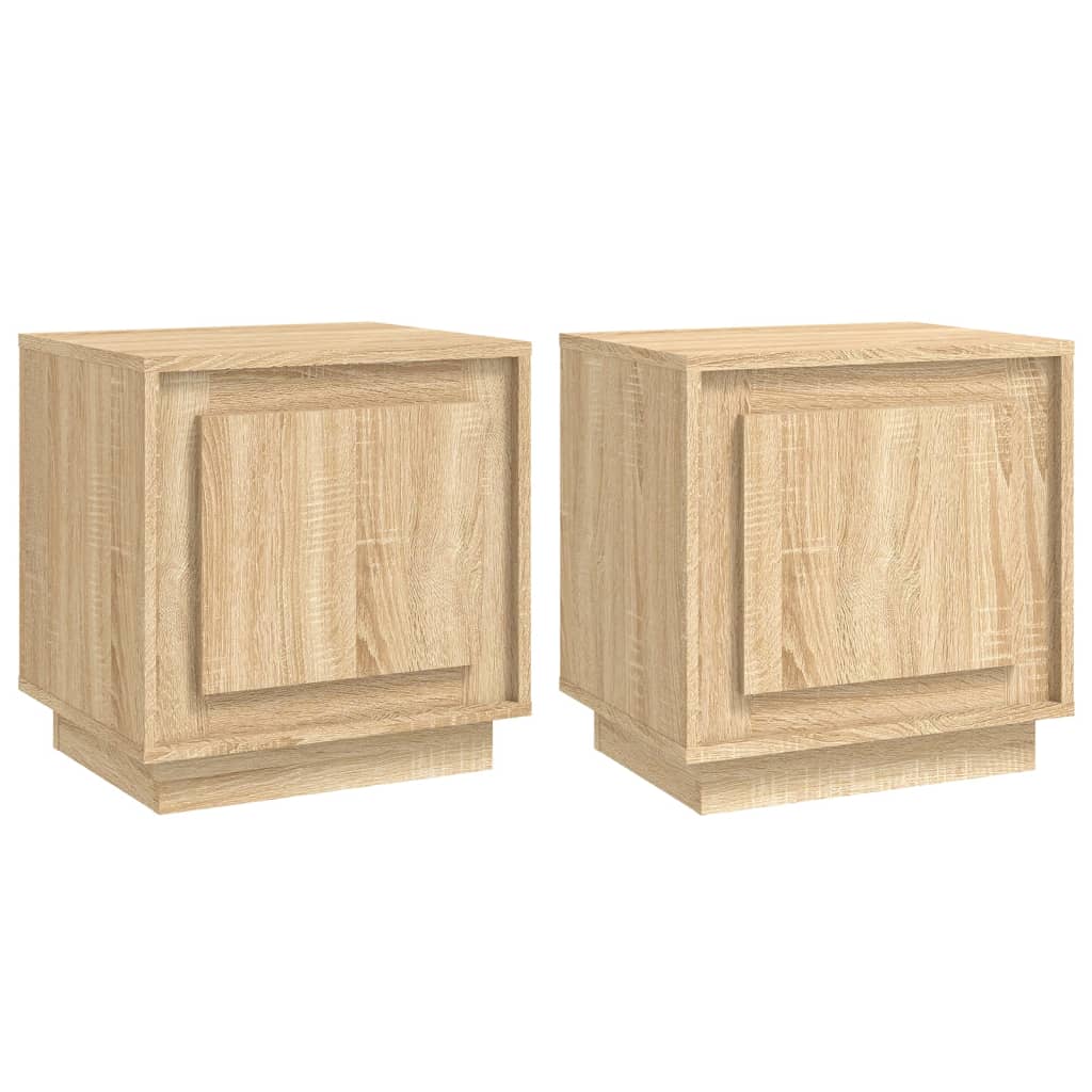 vidaXL Bedside Cabinets 2 pcs Sonoma Oak 44x35x45 cm Engineered Wood