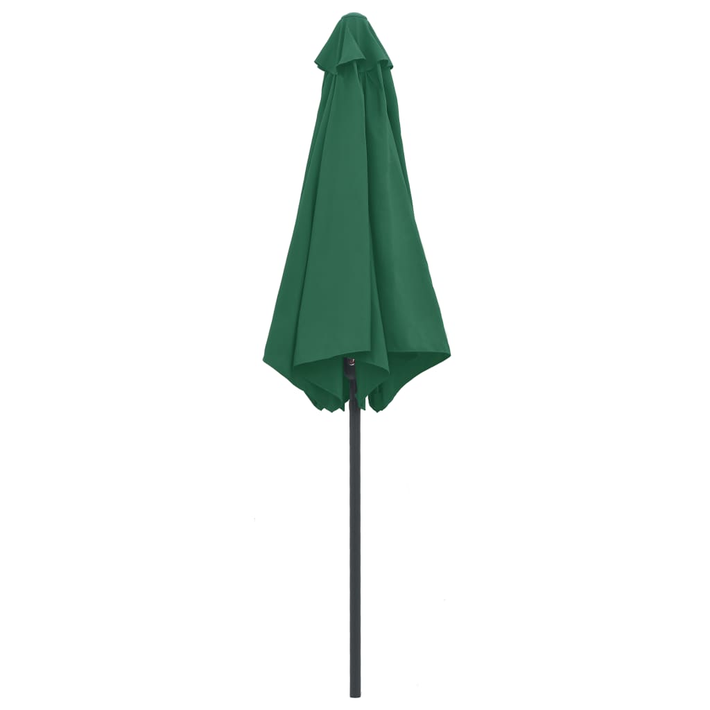 vidaXL Outdoor Parasol with Aluminium Pole 270x246 cm Green
