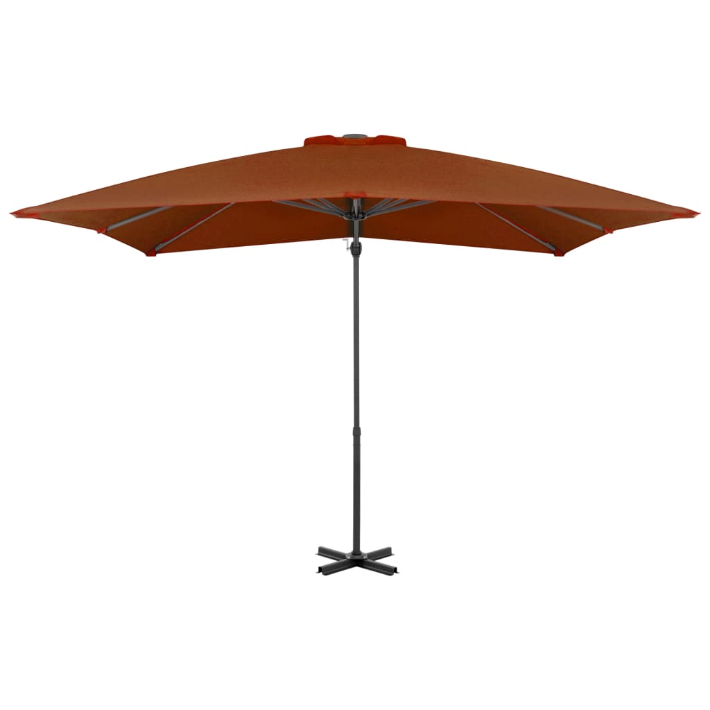 vidaXL Cantilever Umbrella with Aluminium Pole Terracotta 250x250 cm