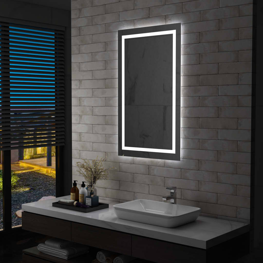 vidaXL Bathroom LED Mirror with Touch Sensor 60x100 cm