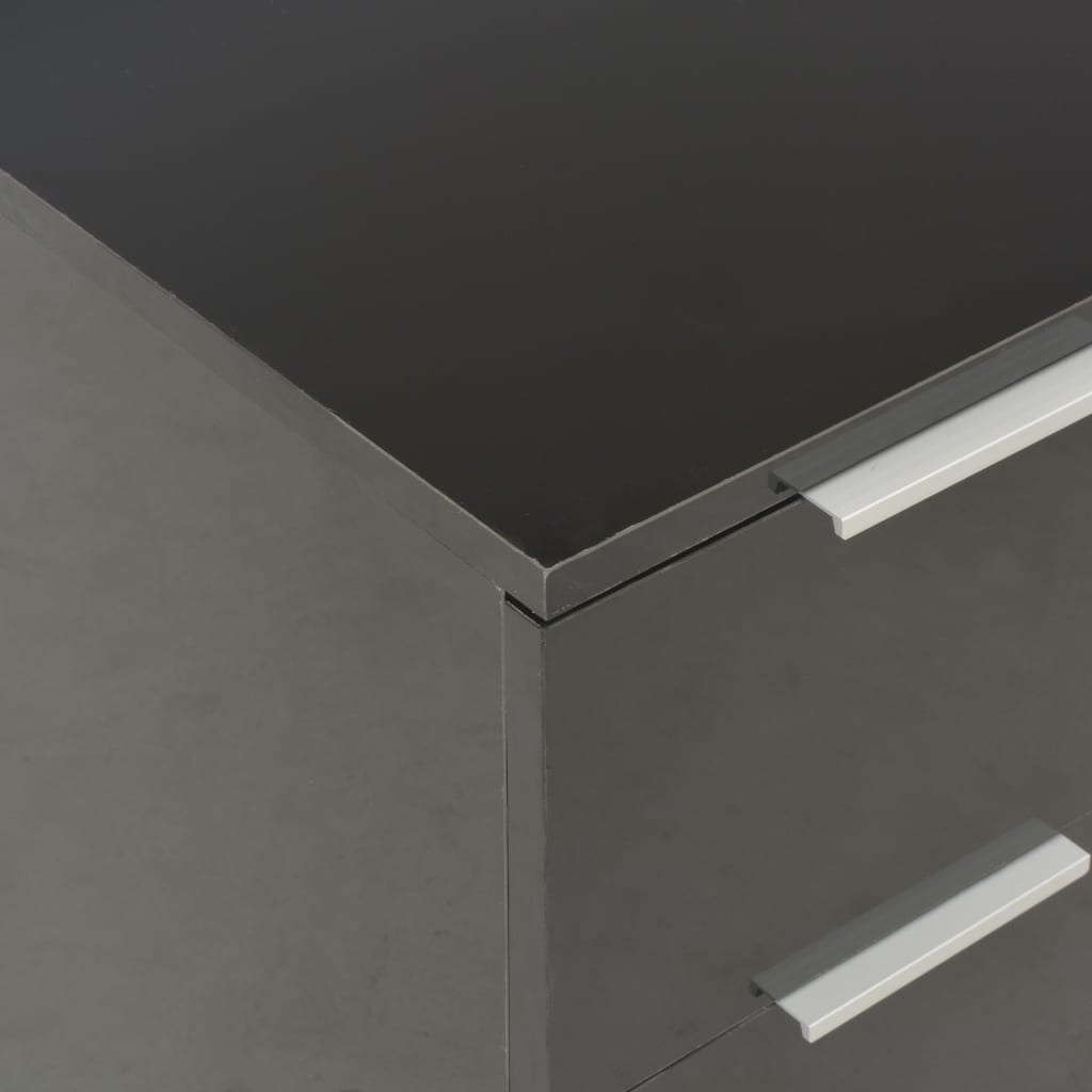 vidaXL Sideboard High Gloss Black 60x35x80 cm Engineered Wood