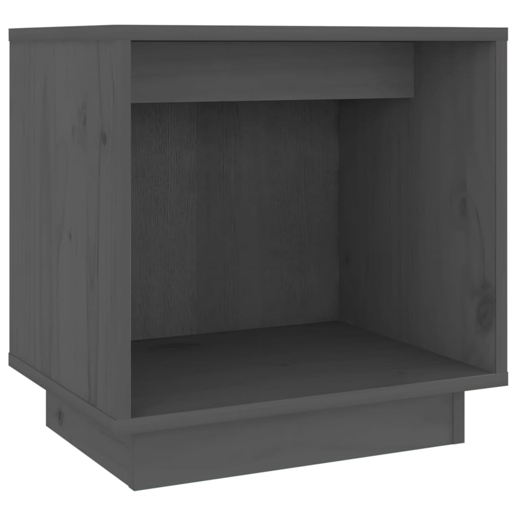 vidaXL Bedside Cabinet Grey 40x30x40 cm Solid Wood Pine