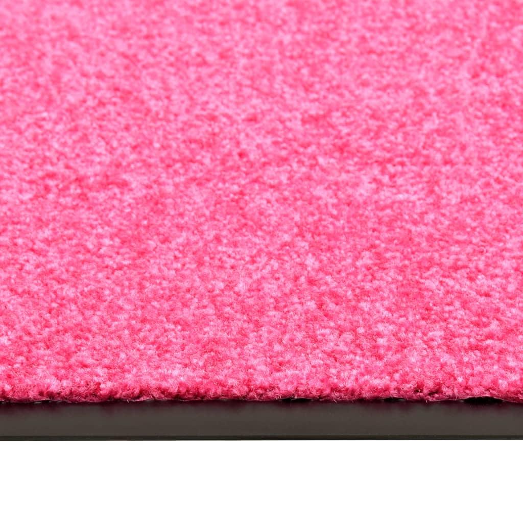 vidaXL Doormat Washable Pink 90x120 cm