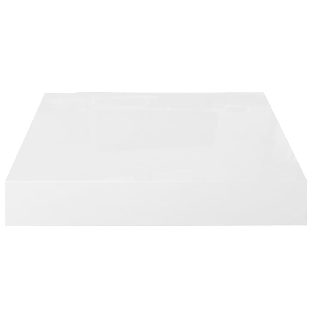 vidaXL Floating Wall Shelf High Gloss White 23x23.5x3.8 cm MDF