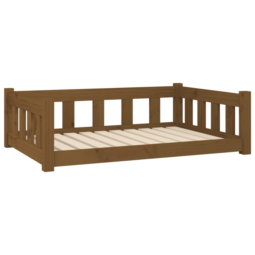 vidaXL Dog Bed Honey Brown 95.5x65.5x28 cm Solid Wood Pine