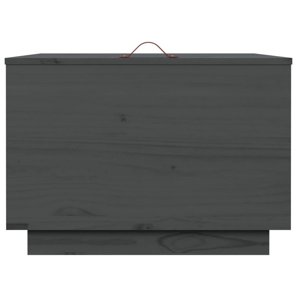 vidaXL Storage Boxes with Lids 3 pcs Grey Solid Wood Pine