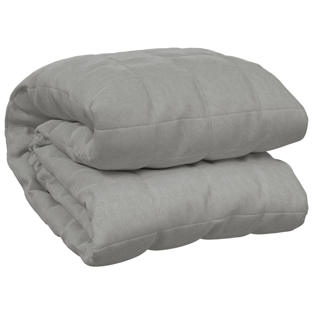 vidaXL Weighted Blanket Grey 220x235 cm King 15 kg Fabric