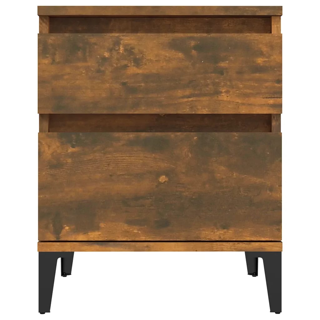 vidaXL Bedside Cabinet Smoked Oak 40x35x50 cm