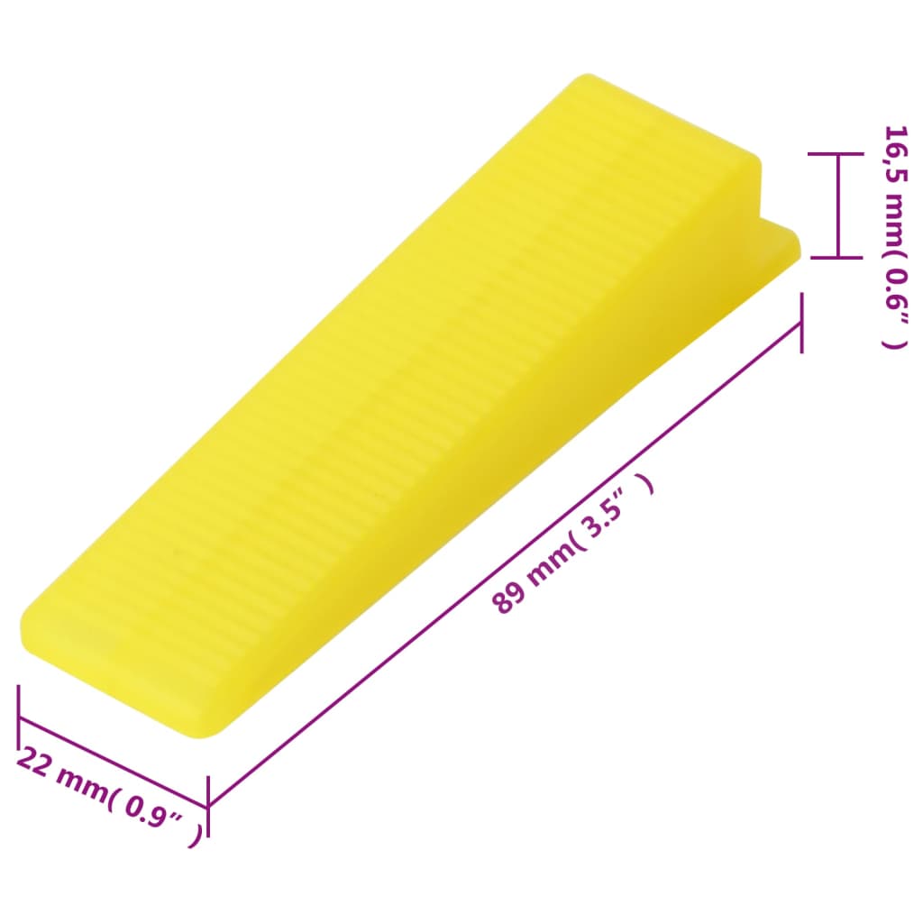 vidaXL Tile Levelling System 500 Wedges 2500 Clips 1 mm