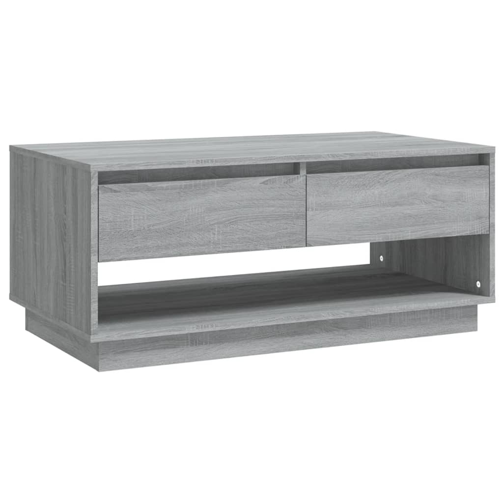 vidaXL Coffee Table Grey Sonoma 102.5x55x44 cm Engineered Wood