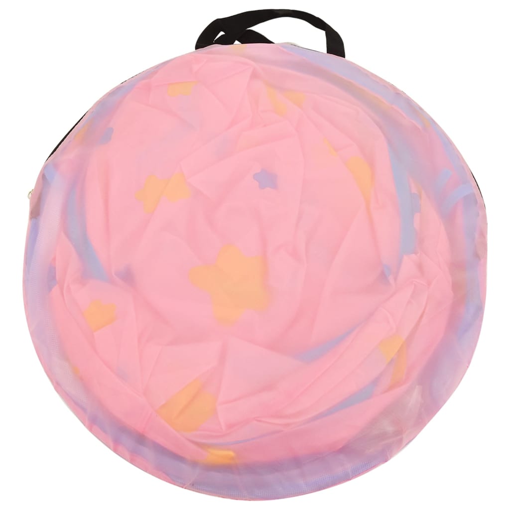 vidaXL Children Play Tent with 250 Balls Pink 301x120x128 cm