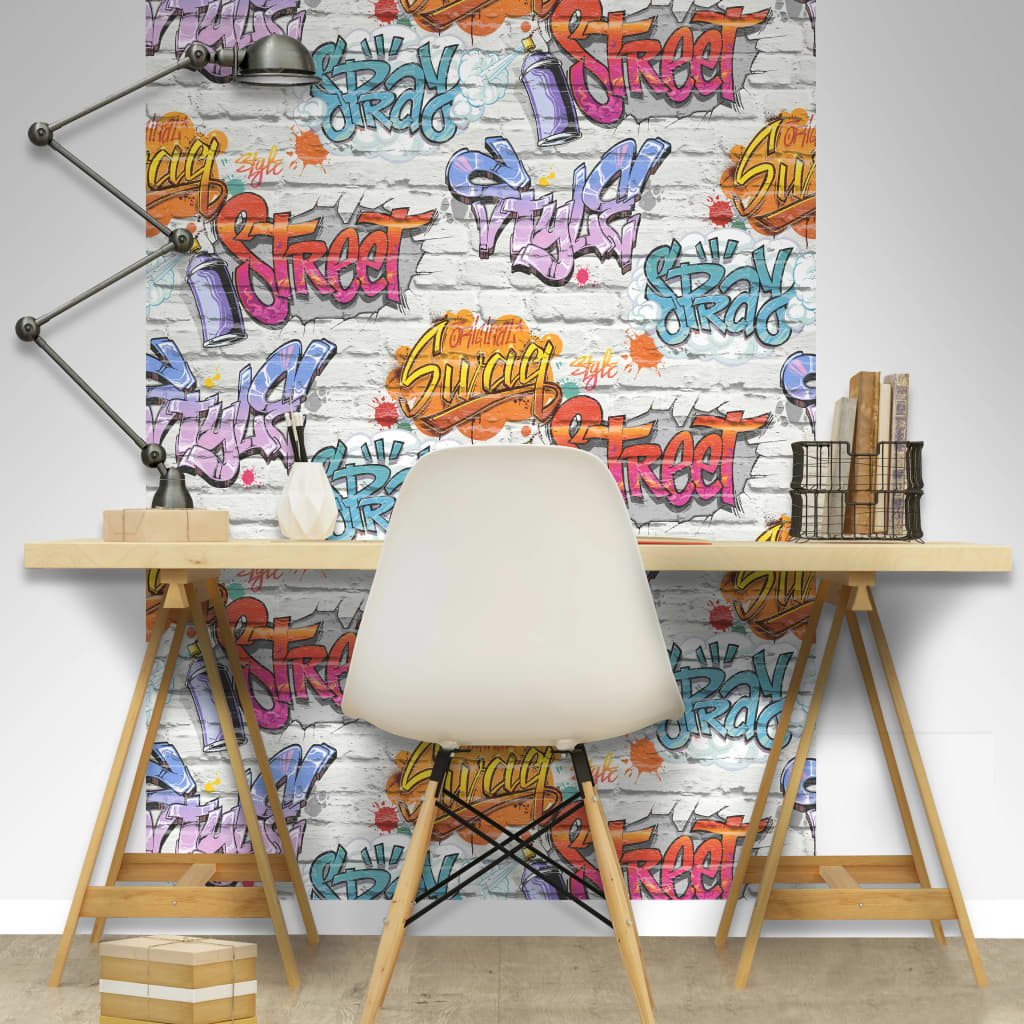 DUTCH WALLCOVERINGS Wallpaper Graffiti Multicolour L179-05
