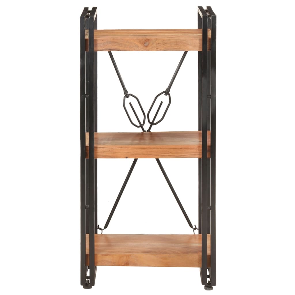 vidaXL 3-Tier Bookcase 40x30x80 cm Solid Acacia Wood