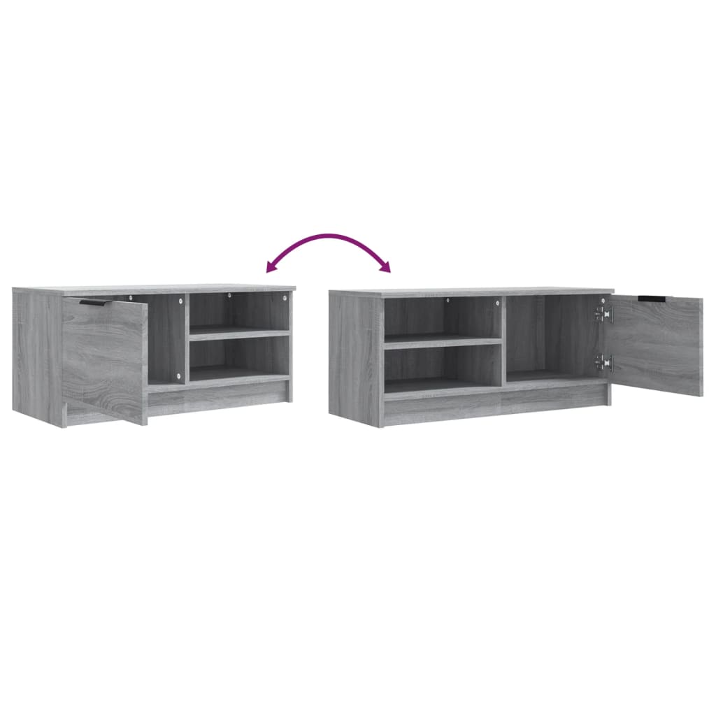 vidaXL TV Cabinet Grey Sonoma 80x35x36.5 cm Engineered Wood