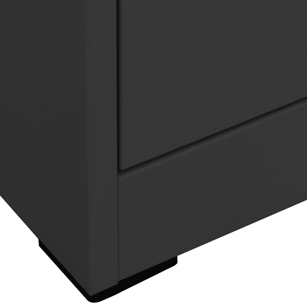 vidaXL Filing Cabinet Anthracite 90x46x164 cm Steel