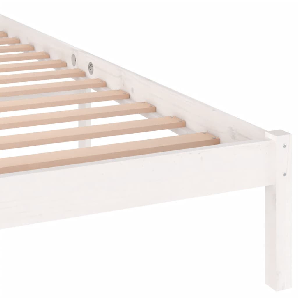 vidaXL Day Bed Solid Wood Pine 160x200 cm King Size White