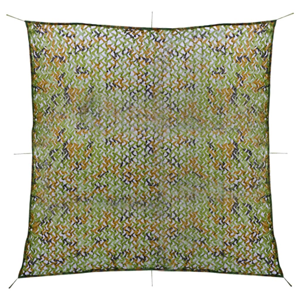 vidaXL Camouflage Net with Storage Bag 5x5 m Green