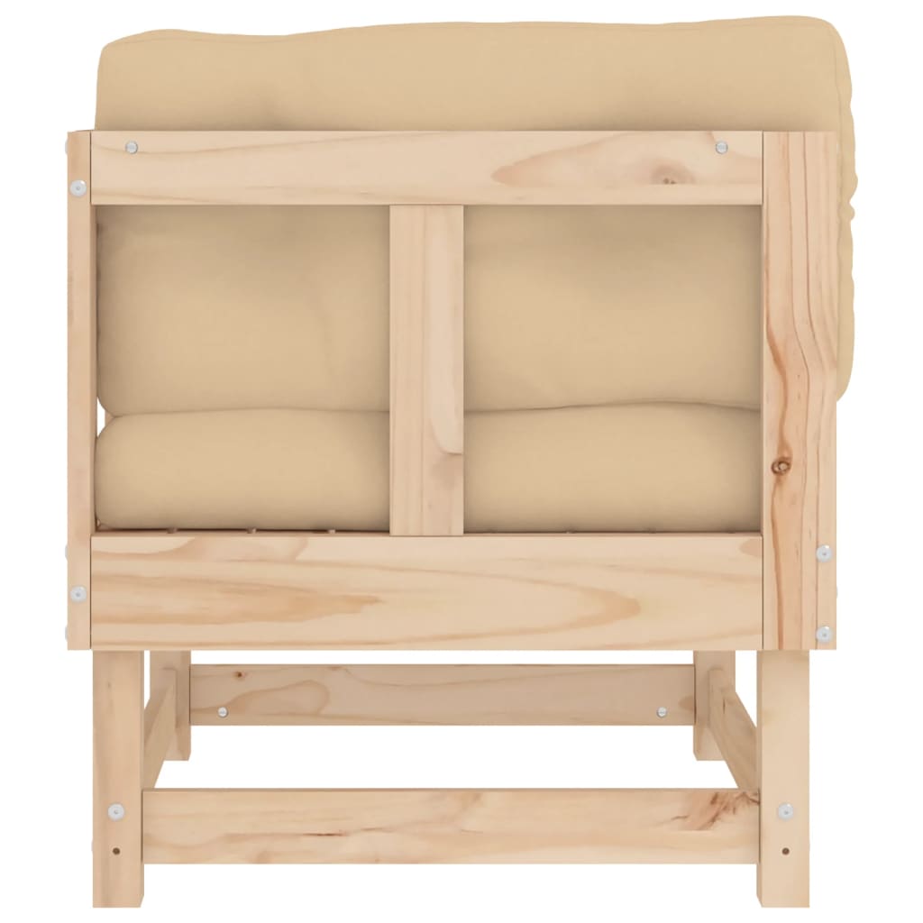 vidaXL Corner Sofas with Cushions 2 pcs Solid Wood Pine