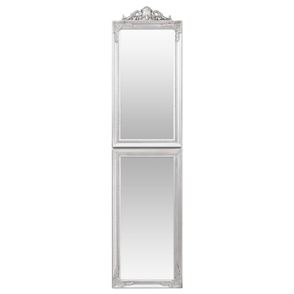 vidaXL Free-Standing Mirror Silver 40x160 cm