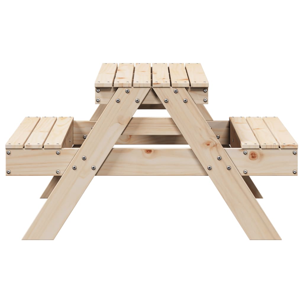 vidaXL Picnic Table for Kids 88x97x52 cm Solid Wood Pine